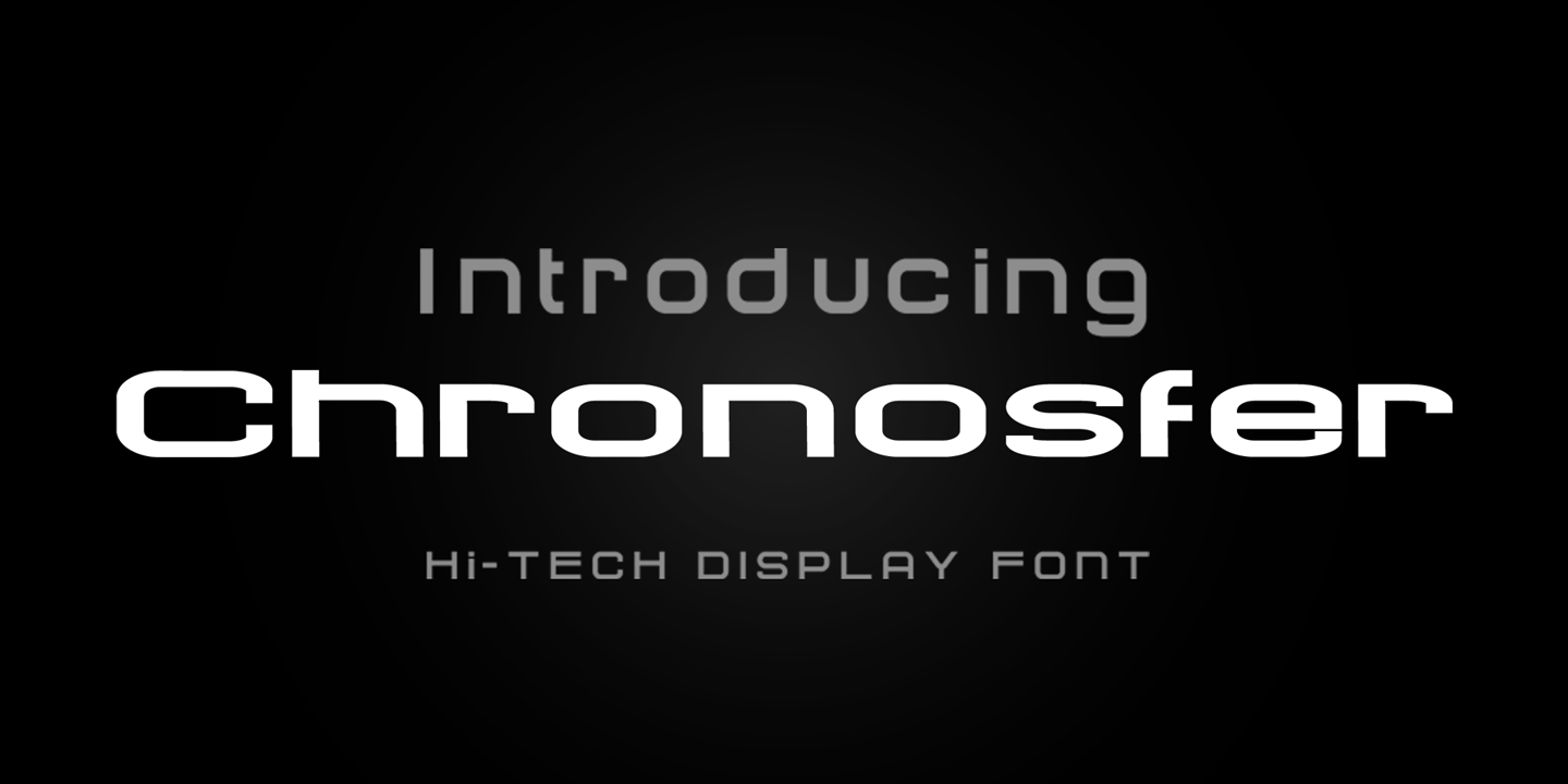 Chronosfer Expanded Font preview